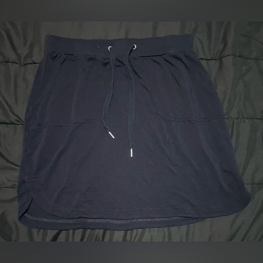 90s y2k Liz Claiborne athletic sporty mini navy blue skirt